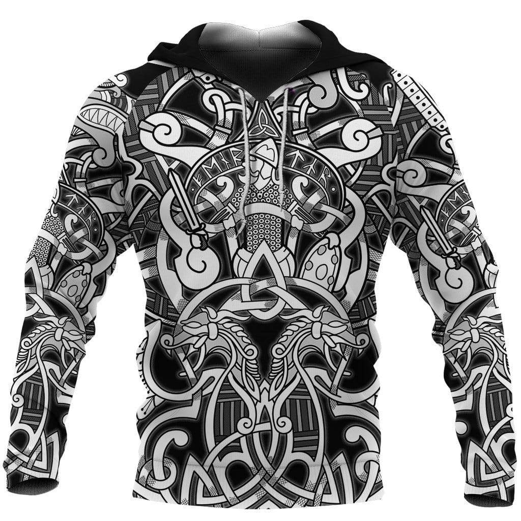 Viking Clothing Fenrir and Tyr Hoodie RLT12