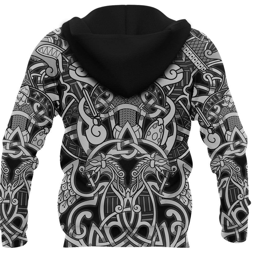 Viking Clothing Fenrir and Tyr Hoodie RLT12
