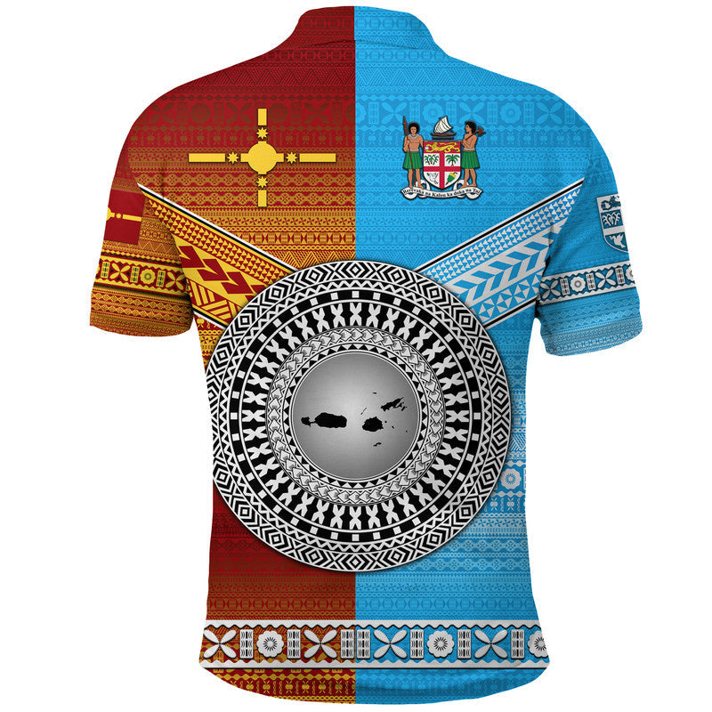 Fiji And Rotuma Tapa Pattern Polo Shirt Together LT8
