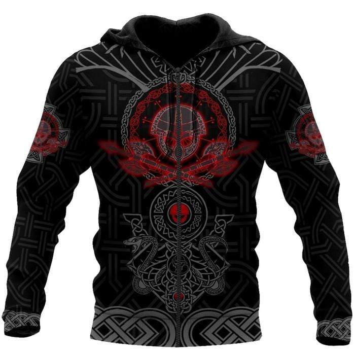 Viking Clothing Firy Tattoo Hoodie RLT12