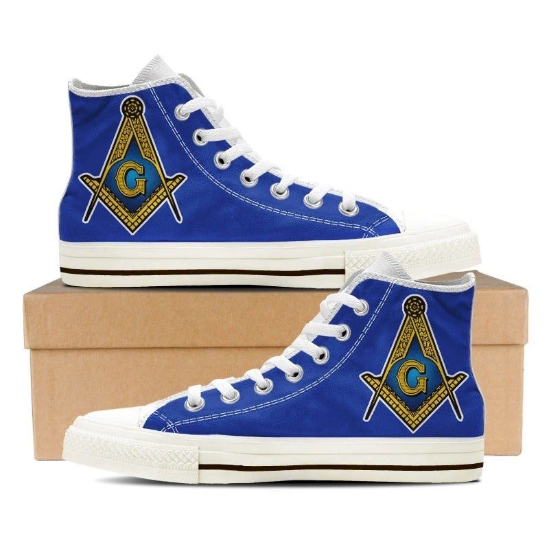 Wonder Print Shop Footwear - Freemasonry High Top Shoes LT10