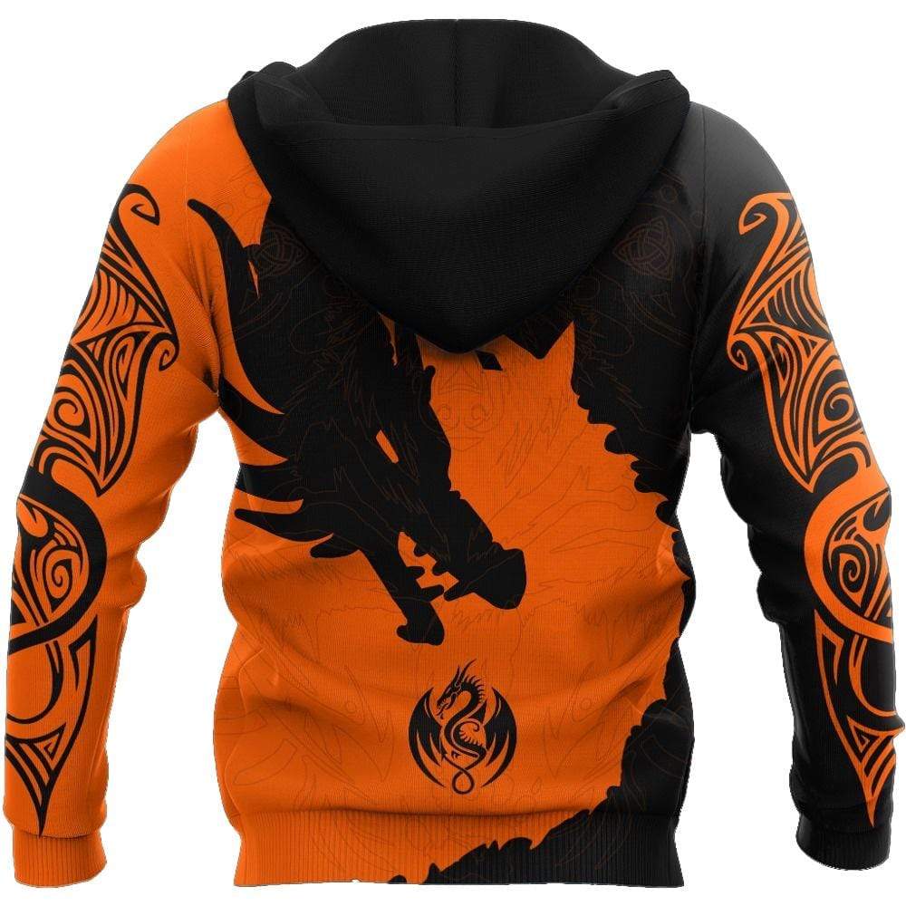 Viking Clothing Freki and Dragon Hoodie RLT12