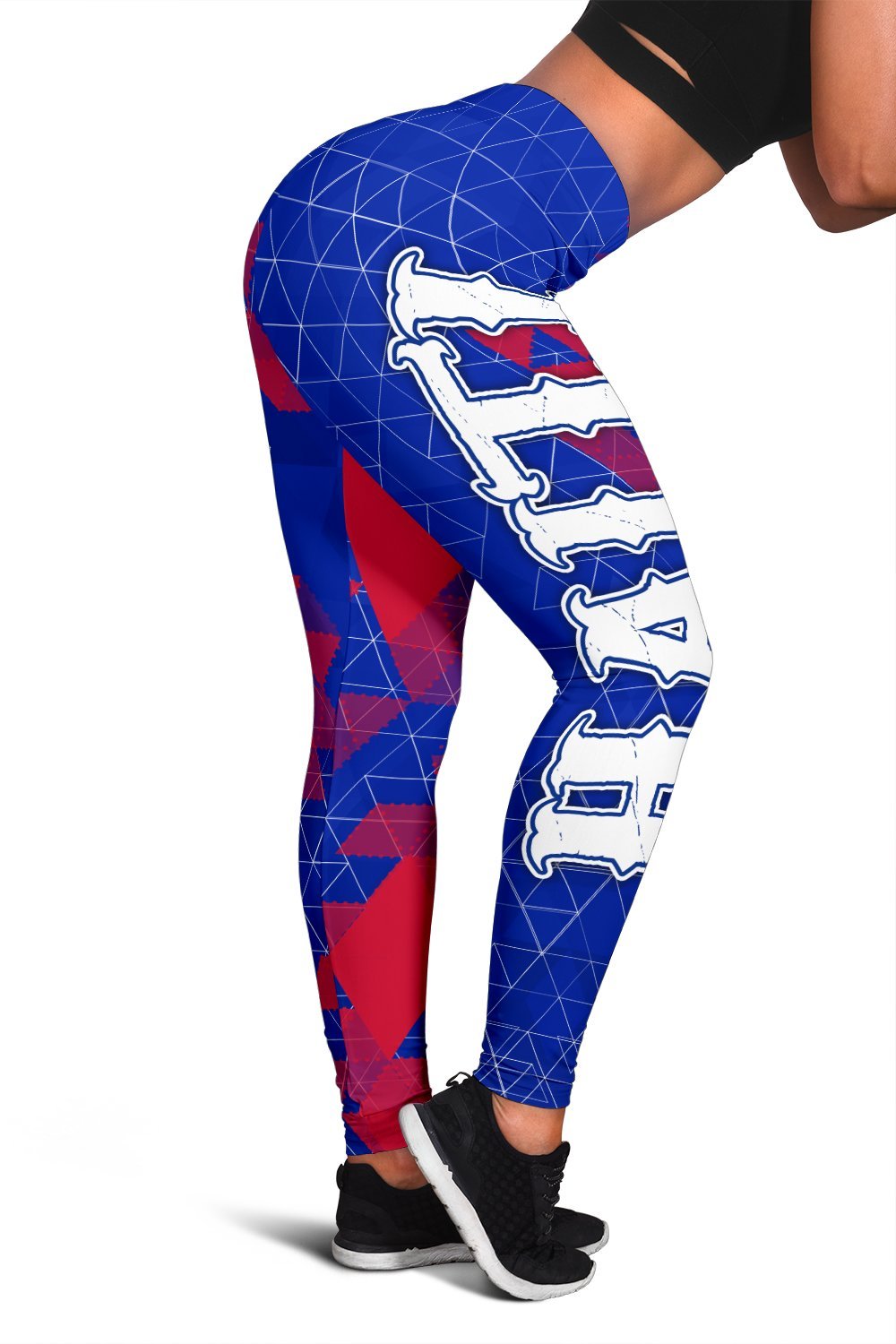 Haiti Leggings - National Flag Polygon Style