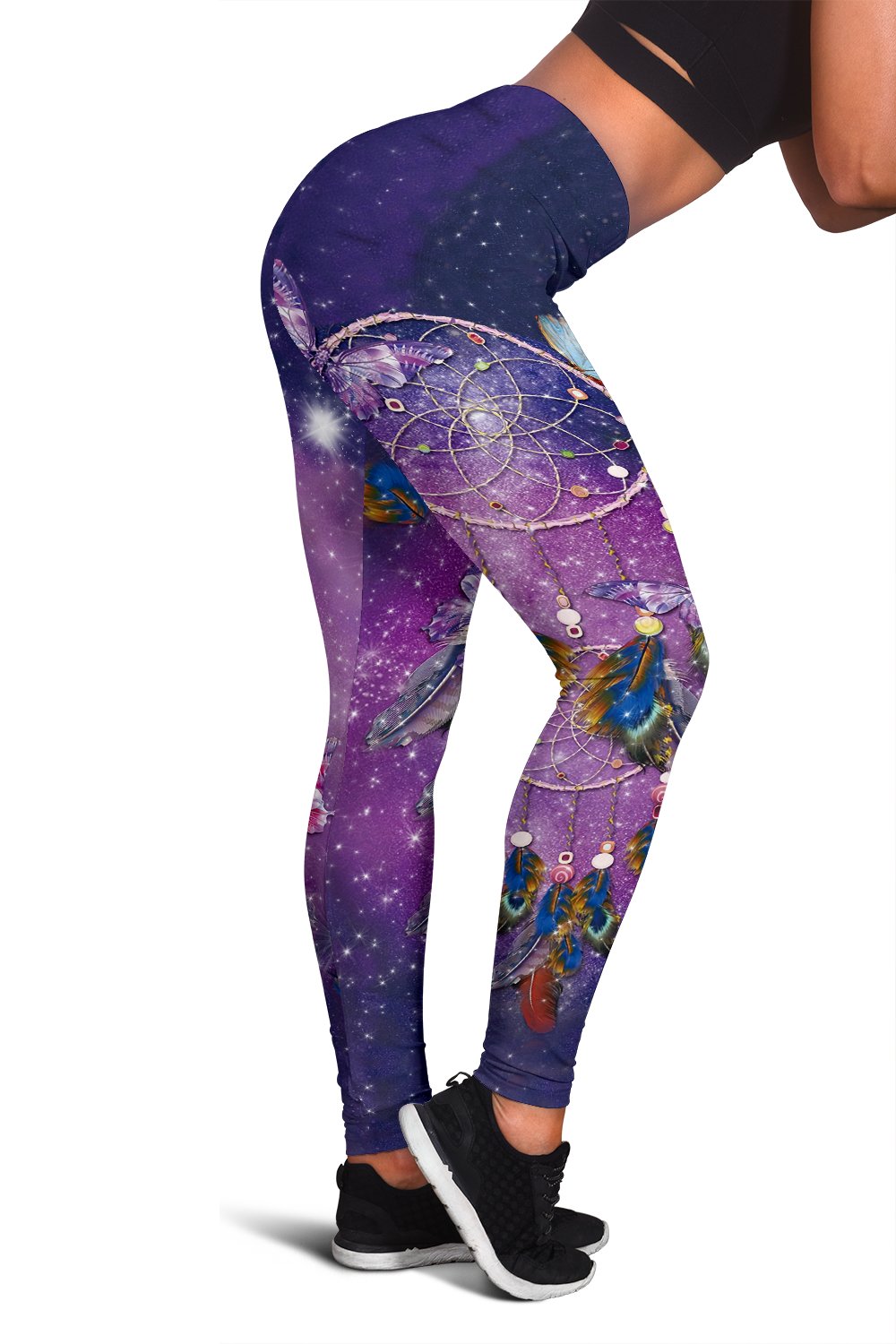 Dreamcacther Butterflies Purple Native American Leggings LT10