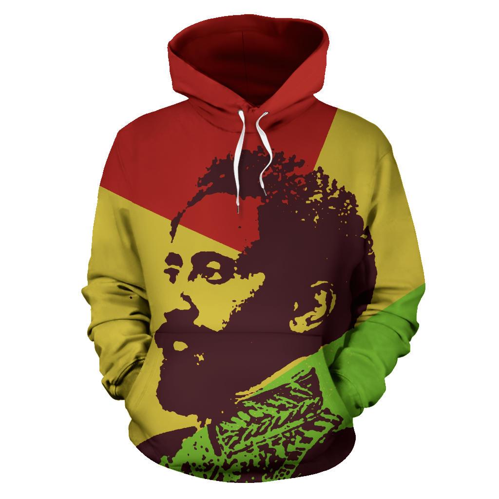 African Hoodie Ethiopian King Jah Lion Pullover