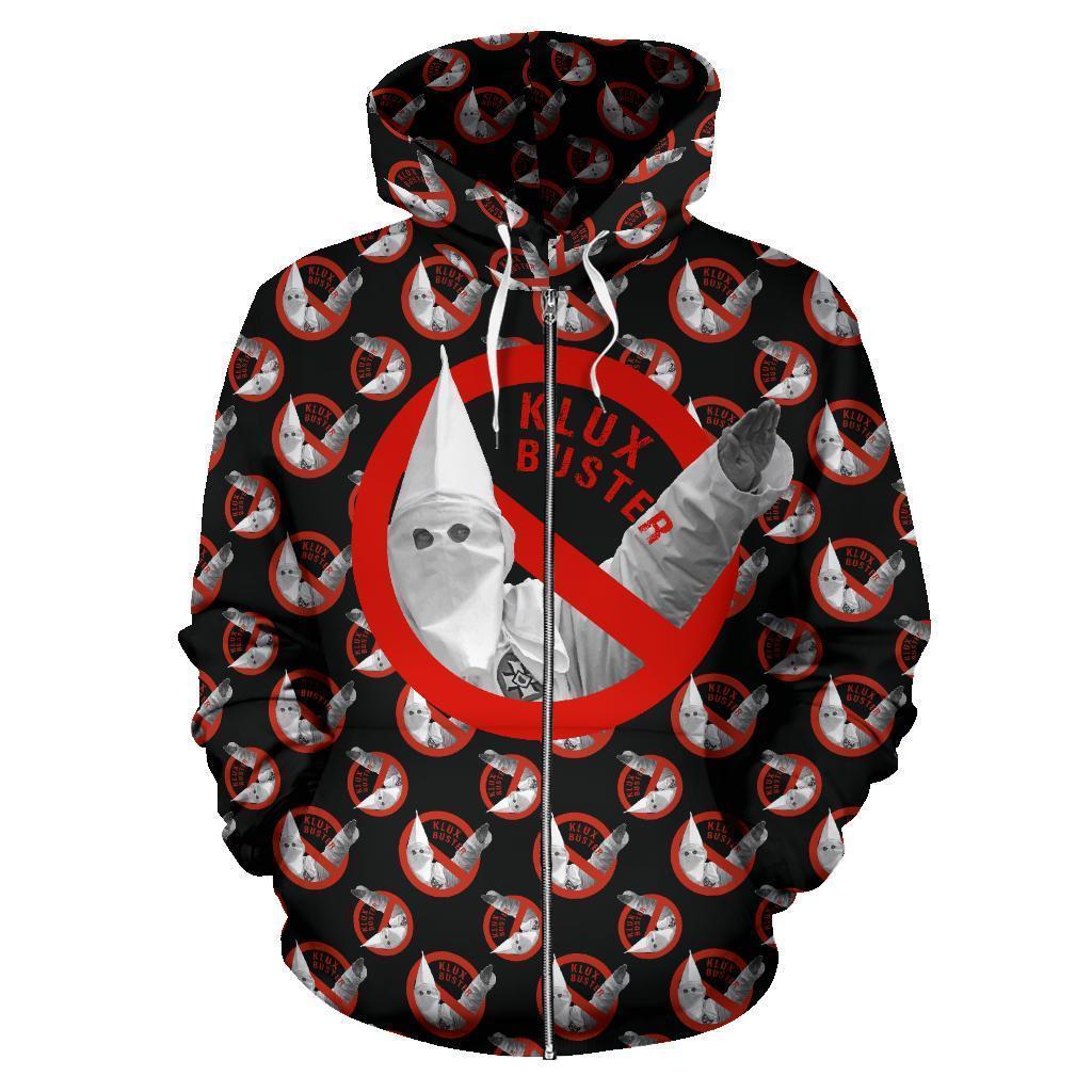 African Hoodie Anti KKK Klux Buster Zip Hoodie