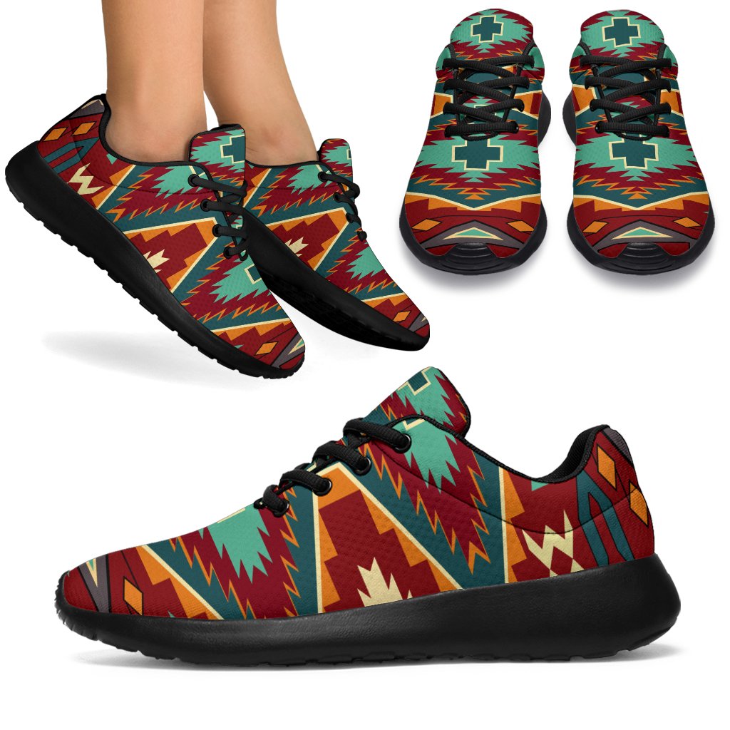 Native American Red Pattern Sport Sneakers LT10