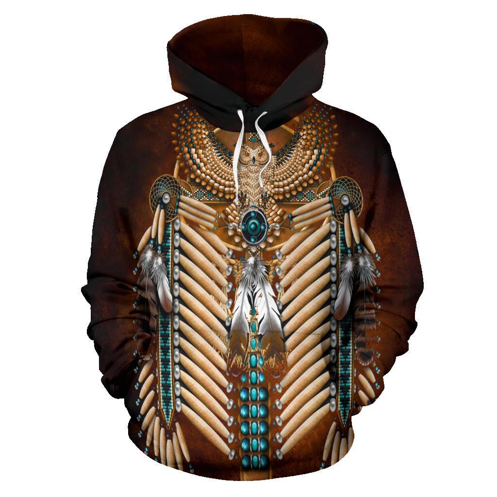 Owl Dreamcatcher Breastplate Native American All Over Hoodie LT10