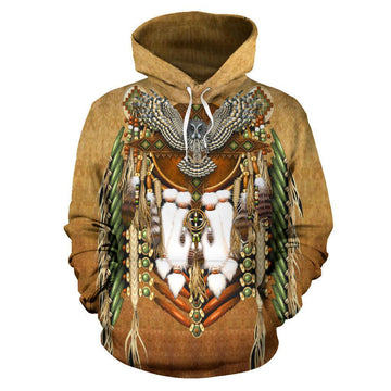 Snow Owl Dreamcatcher Breastplate Native American All Over Hoodie LT10