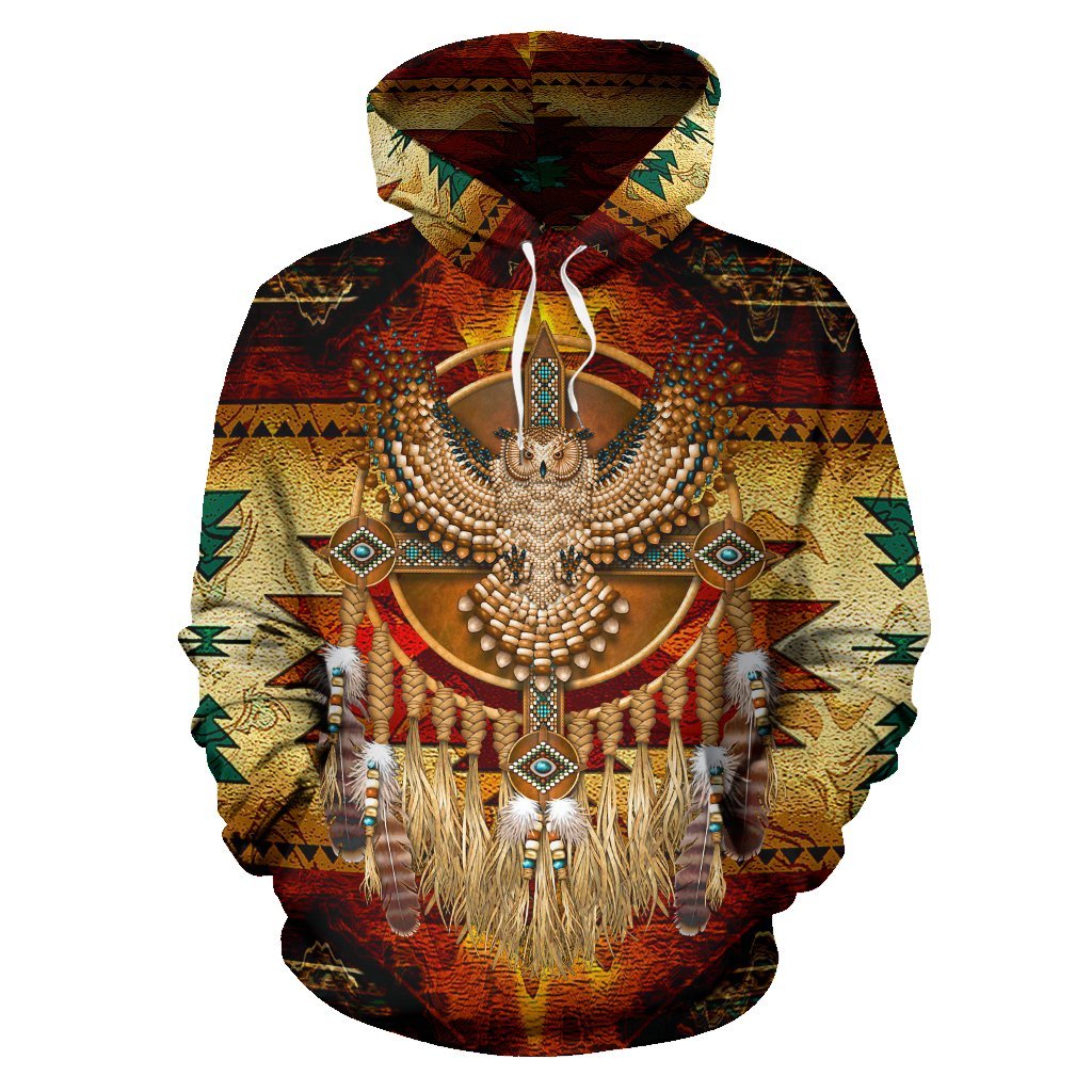 Owl Dreamcatcher Native American Pride All Over Hoodie LT10