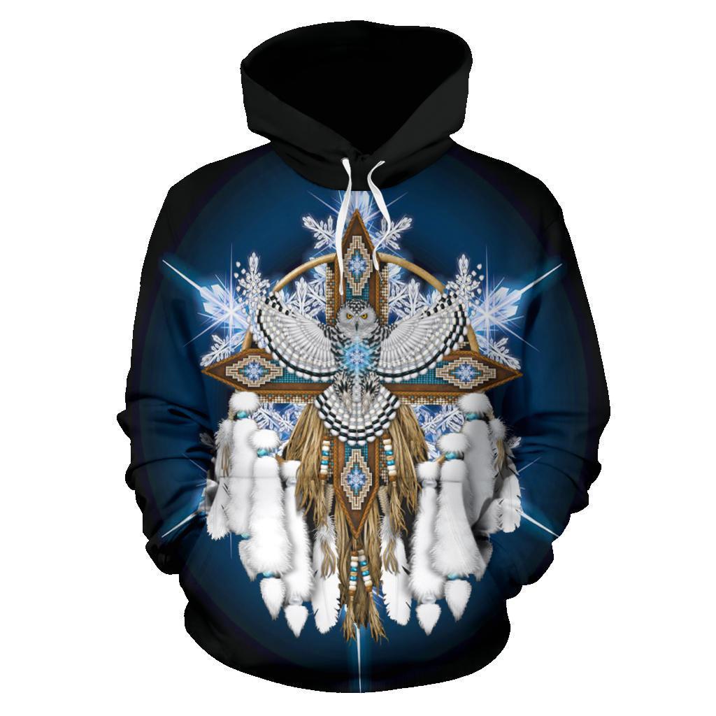 Snowvy Owl Mandala Native American All Over Hoodies LT10