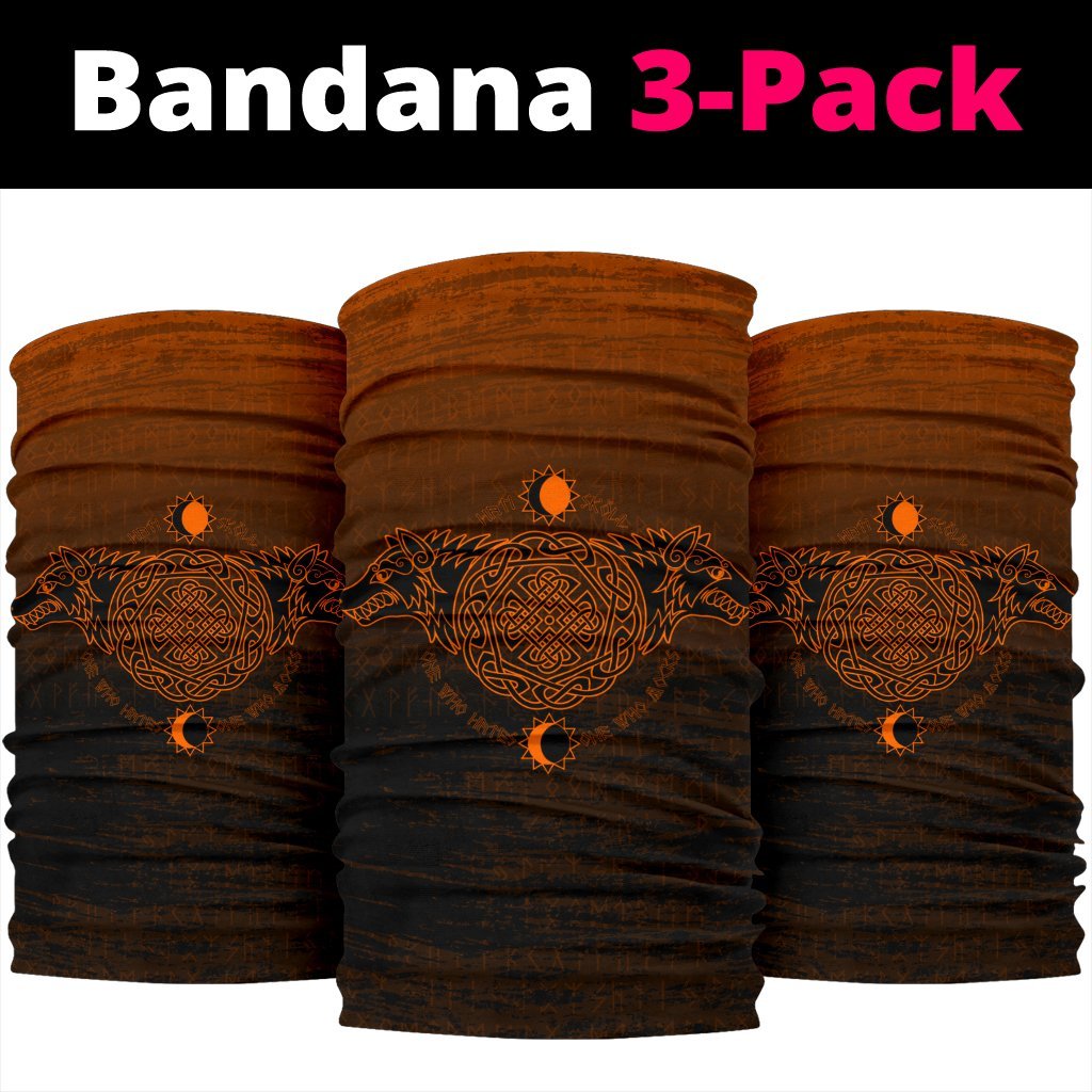 Viking Bandana 3 Pack, Skoll and Hati Orange RLT12