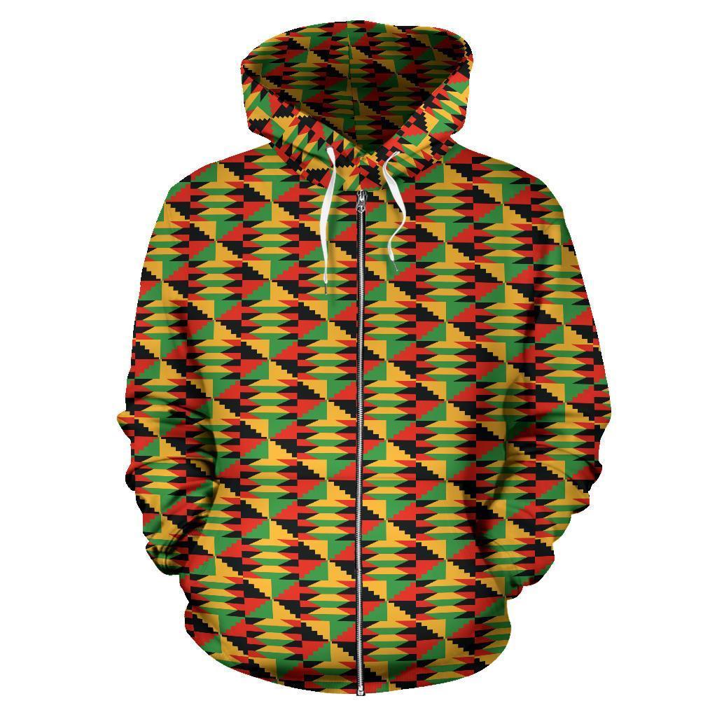 African Hoodie Kente Zip Hoodie Ghana Special