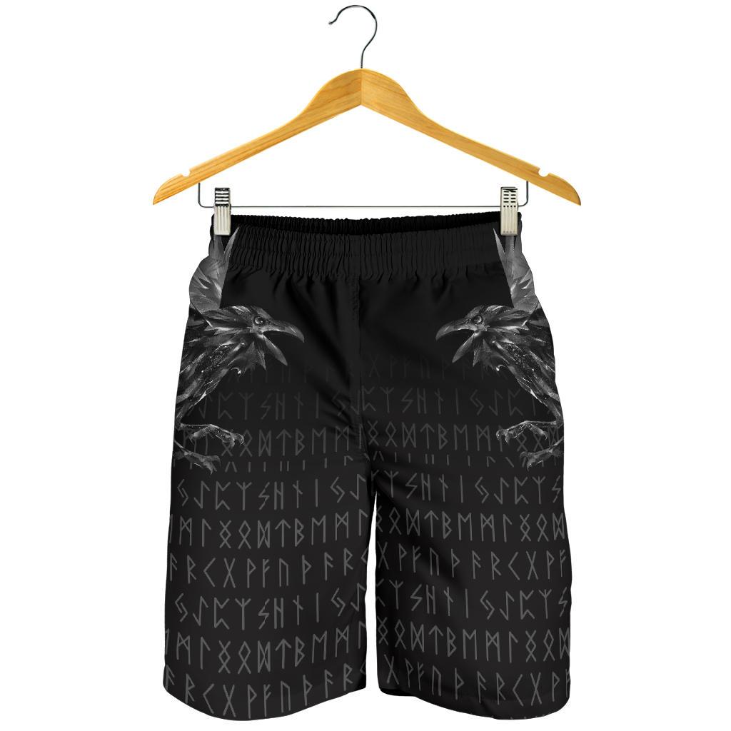 Viking Men's Shorts - The Raven Of Odin Rune RLT12