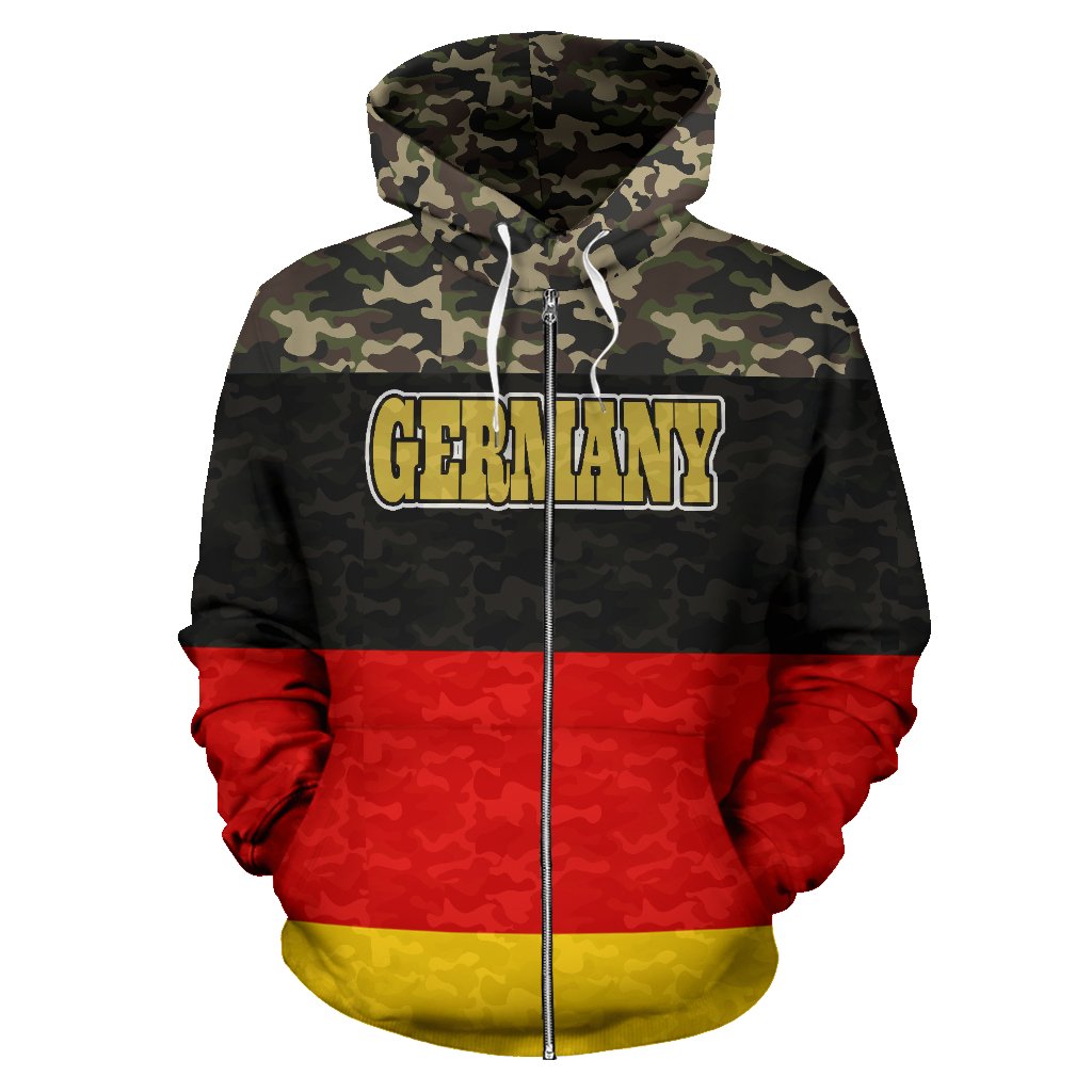 Germany Camo All Over Zip Up Hoodie