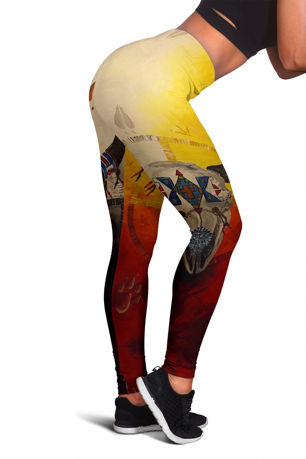 Bison Medicine Wheels Native American Women's Leggings LT10