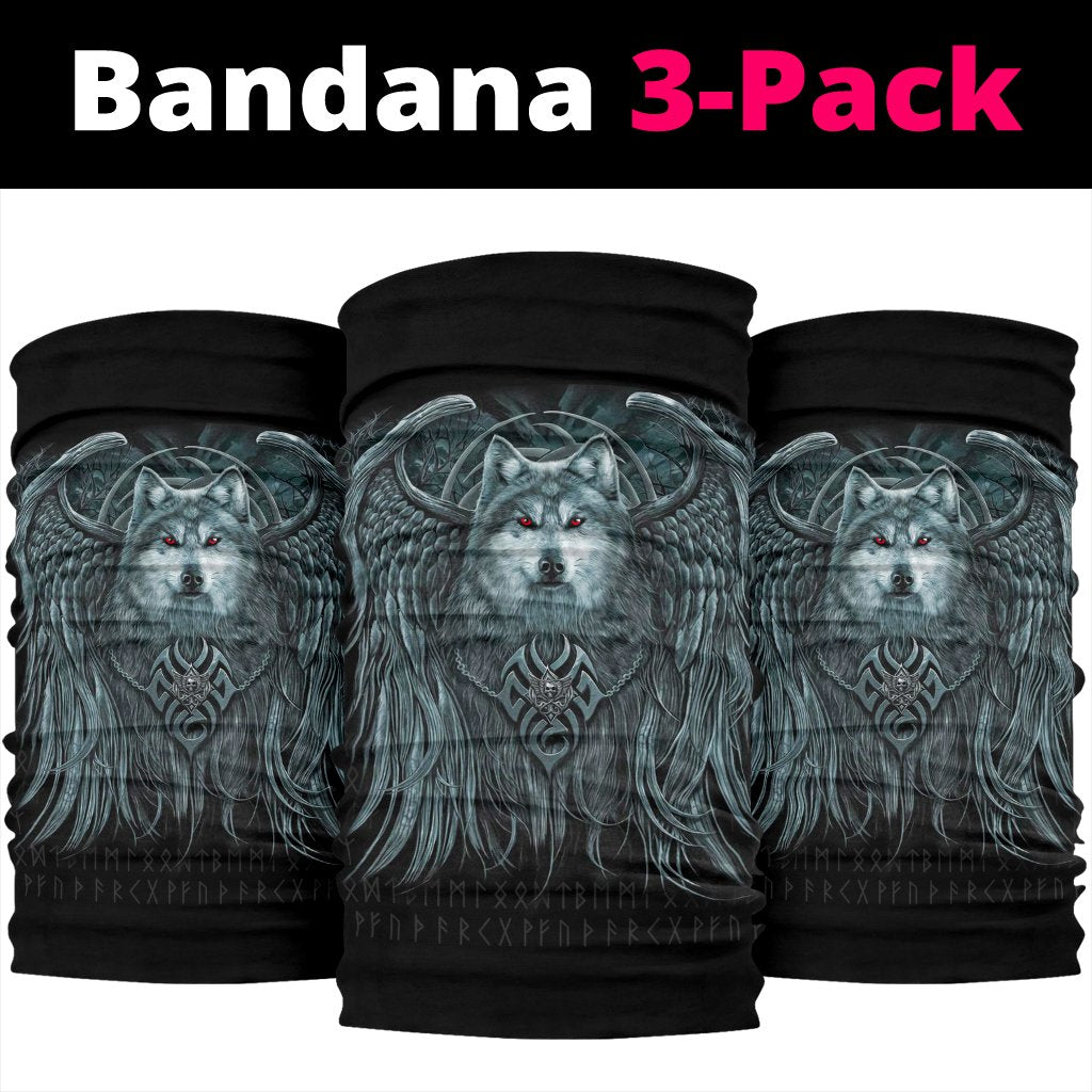 Viking Bandana 3 Pack, Spiral Wolf Spirit RLT12