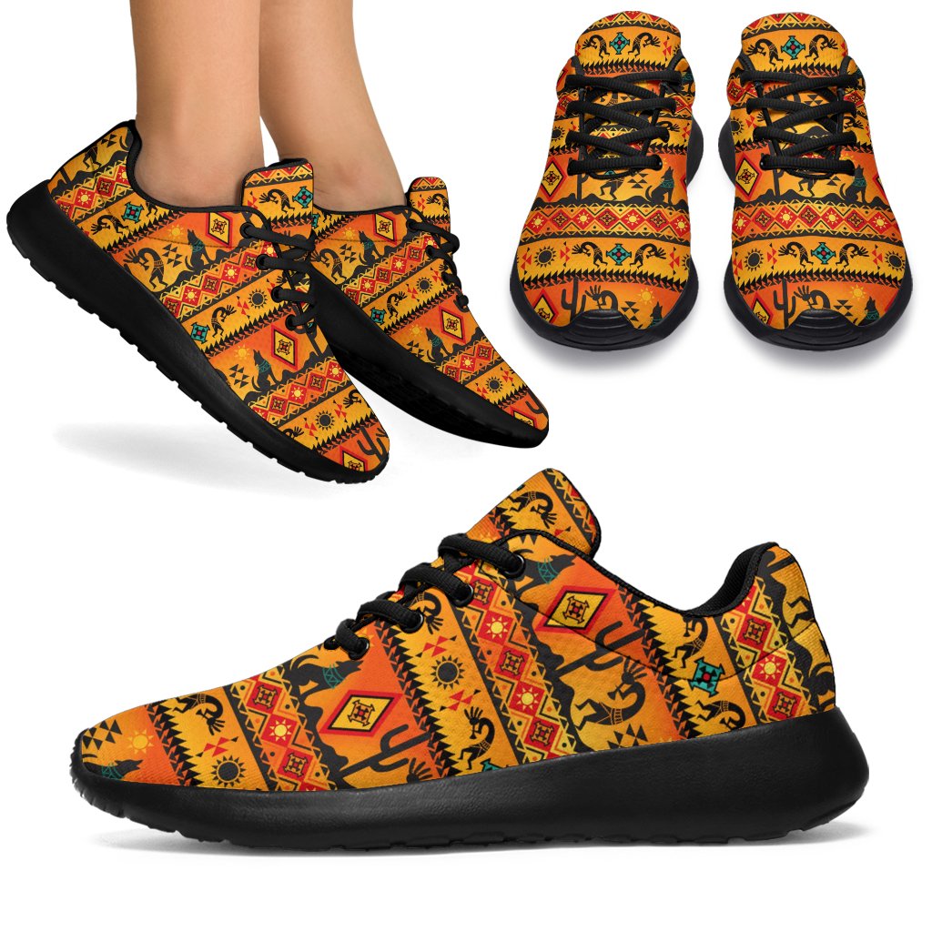 Kokopelli Myth Yellow Native American Sport Sneakers LT10