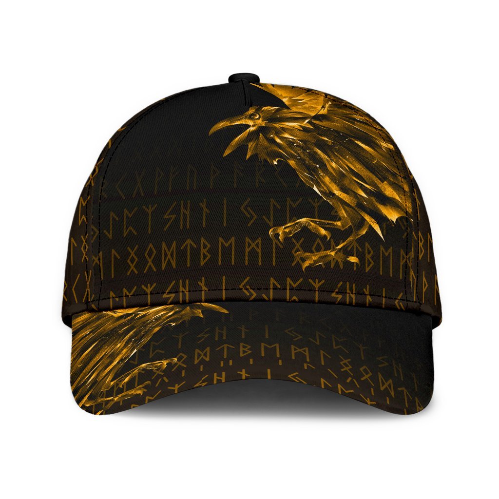 Viking Classic Cap The Raven Of Odin Rune, Gold RLT12