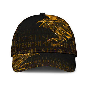 Viking Classic Cap The Raven Of Odin Rune, Gold RLT12