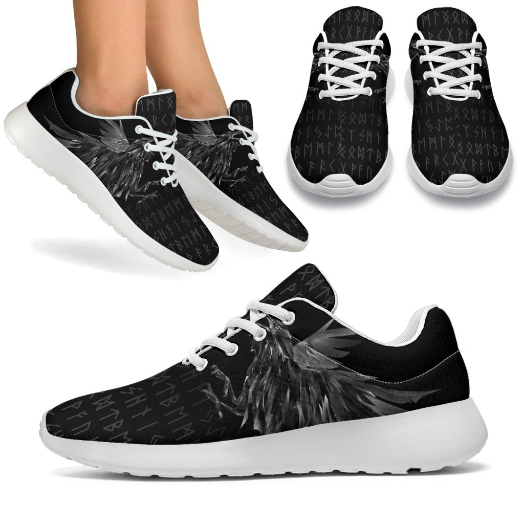 Viking Sporty Sneakers - Odin Huginn and Muninn Rune RLT12