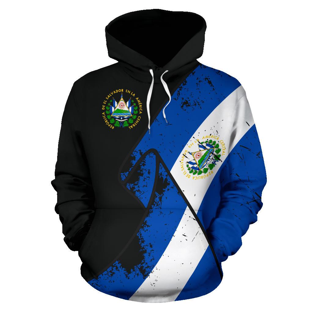 El Salvador Special Grunge Flag Pullover Hoodie