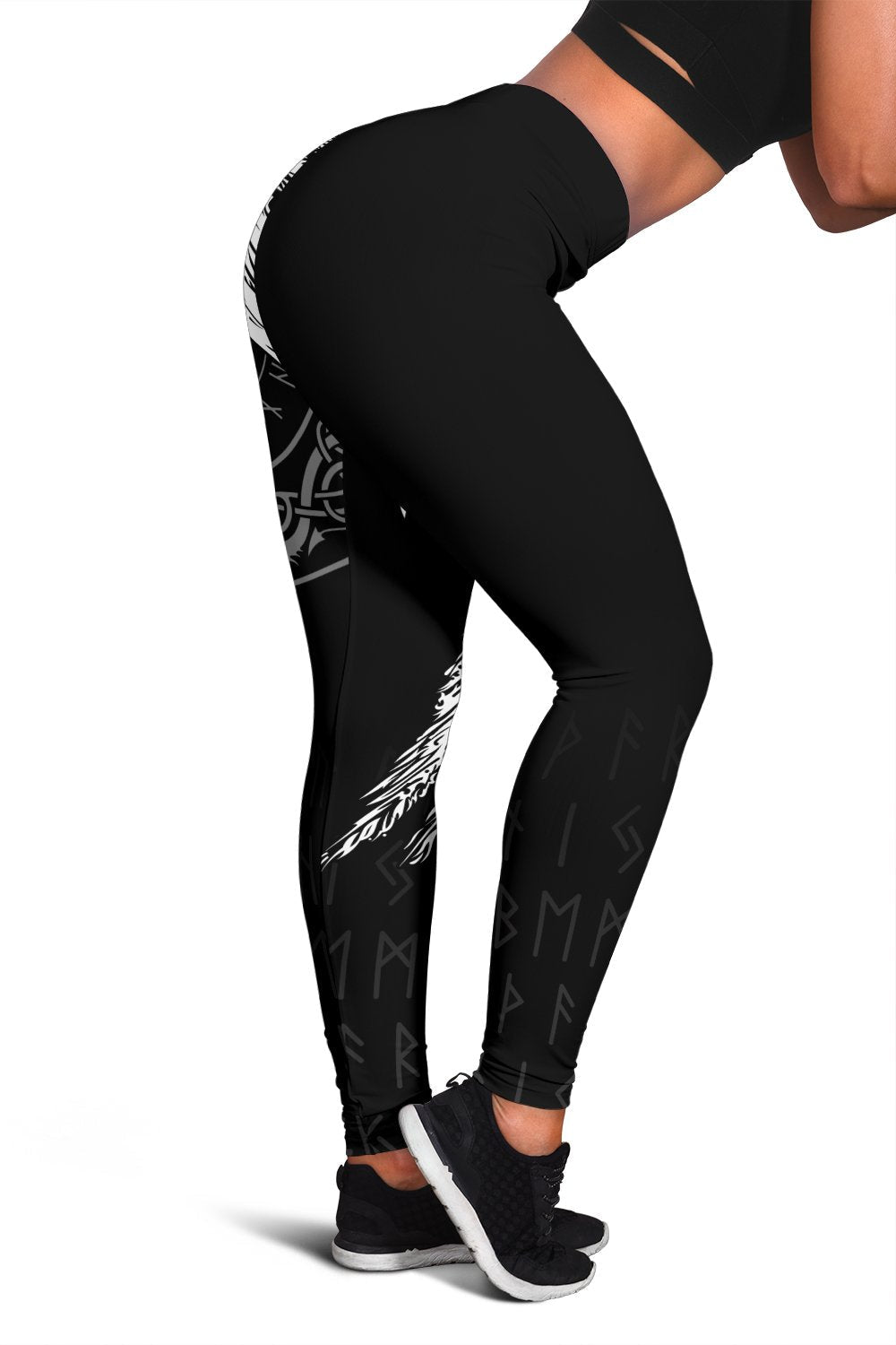 Custom Viking Leggings Mystical Raven Tattoo Special RLT12