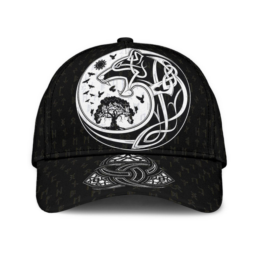 Viking Classic Cap, Skoll and Hati Rune Tattoo RLT12