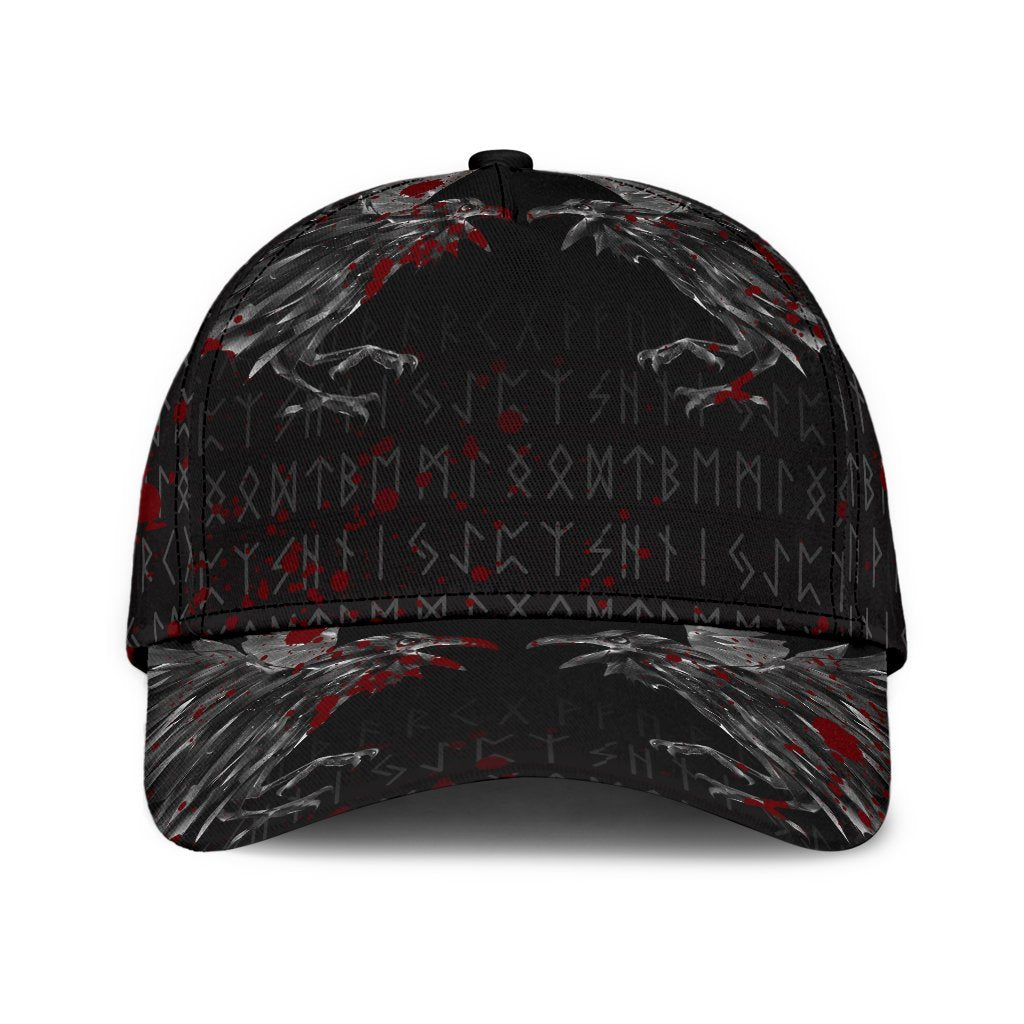 Viking Classic Cap Odin Huginn and Muninn Rune Blood RLT12