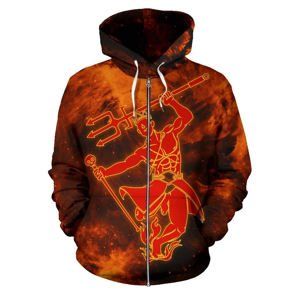 African Hoodie Exu Orisha Yoruba Religion Zip up Hoodie