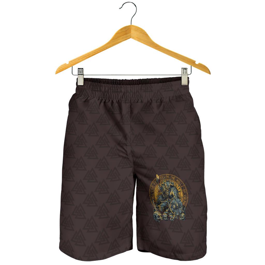 Viking Men's Shorts Warrior Viking Shield Skull RLT12