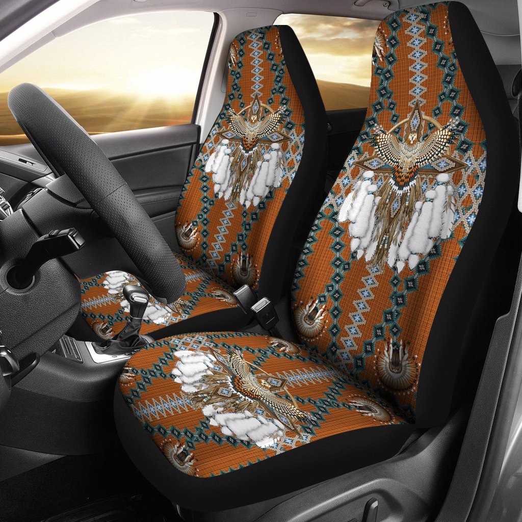 Snow Owl Symbol Native American Pride Car Seat Covers LT10