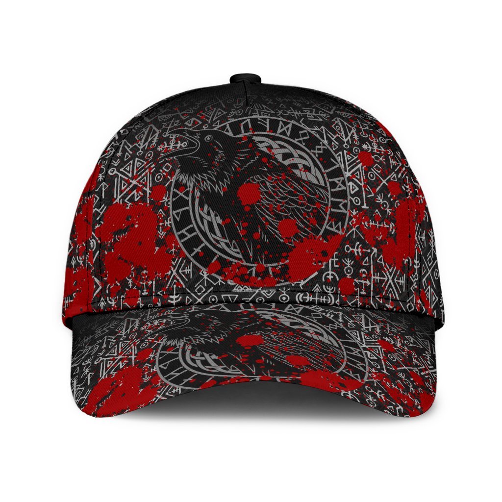 Viking Classic Cap Odin Raven Rune Futhark Blood RLT12
