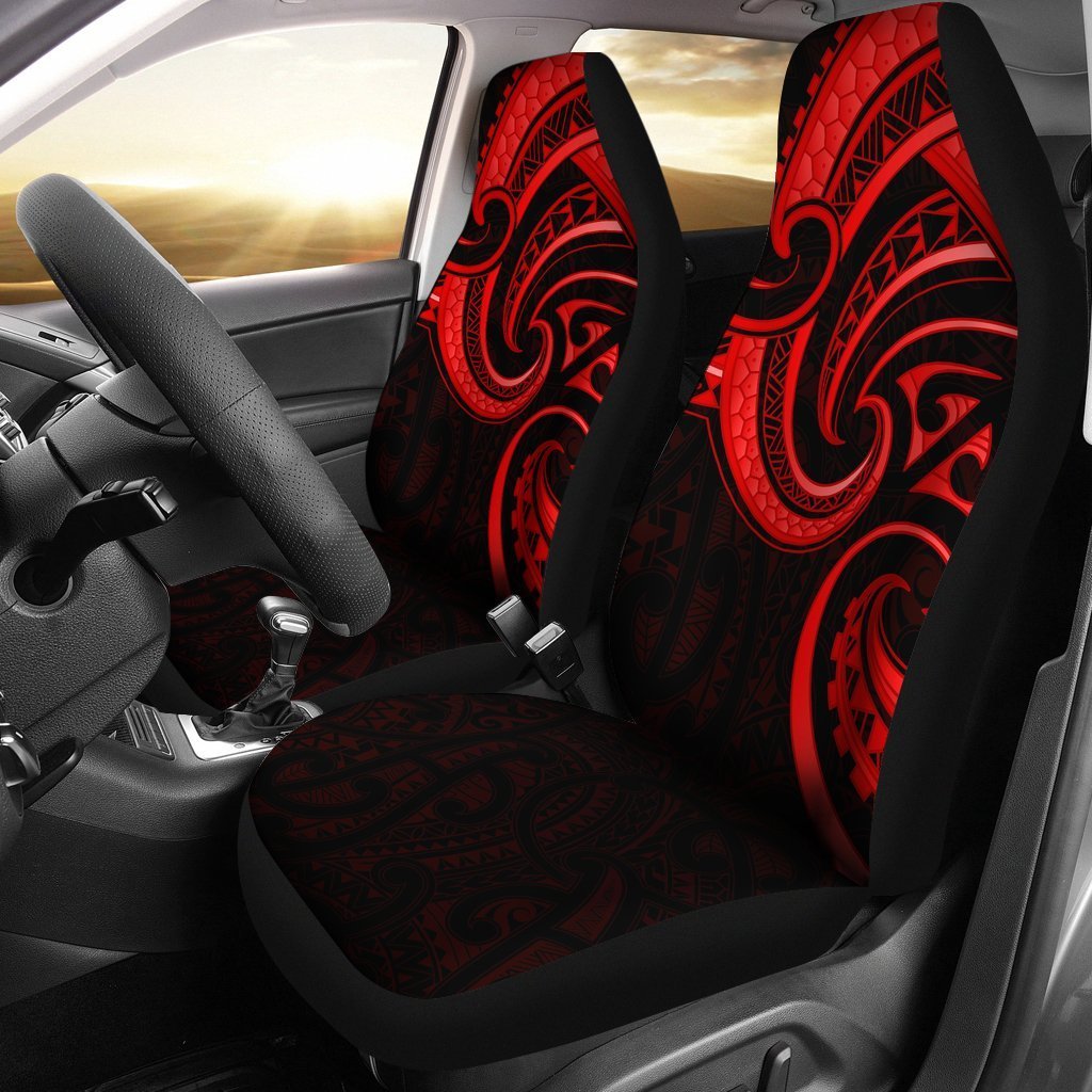 New Zealand Maori Mangopare Car Seat Covers Polynesian - Red