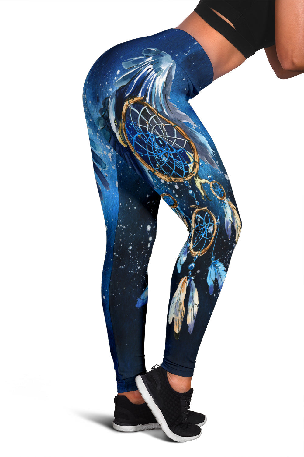 Blue Galaxy Dreamcatcher Native American Women's Leggings GB NAT00065 LEGG01 LT10