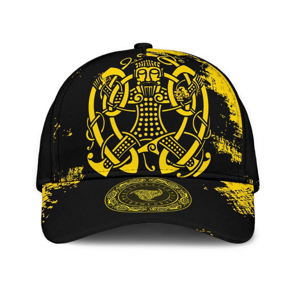 Viking Classic Cap, Loki Bound Triskele Rune Gold RLT12