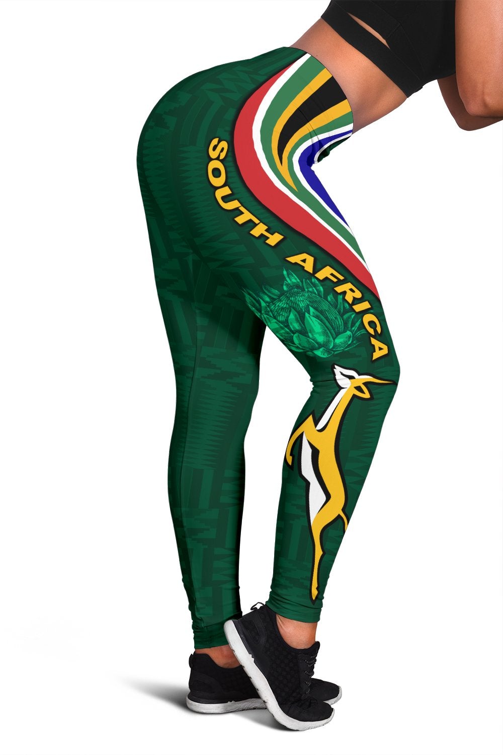 South Africa Leggings Springboks Rugby Be Unique Green