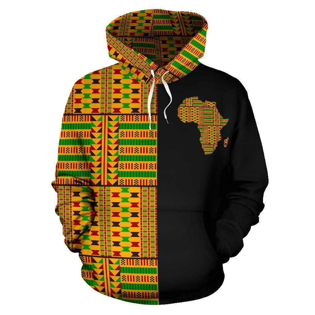 African Hoodie Kente Cloth Weaver Combined The Half