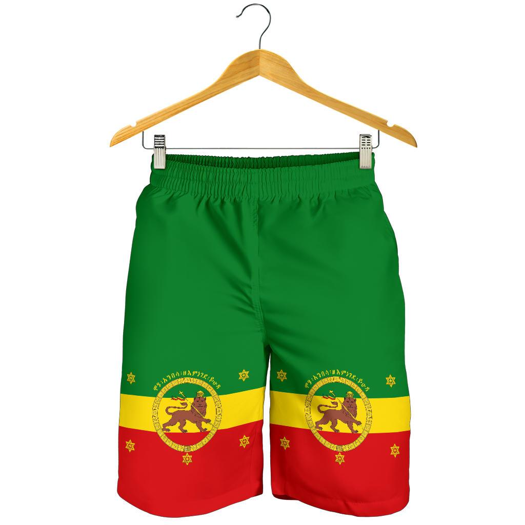 Ethiopia Shorts - Imperial Flag Haile Selassie, with the Lion of Judah