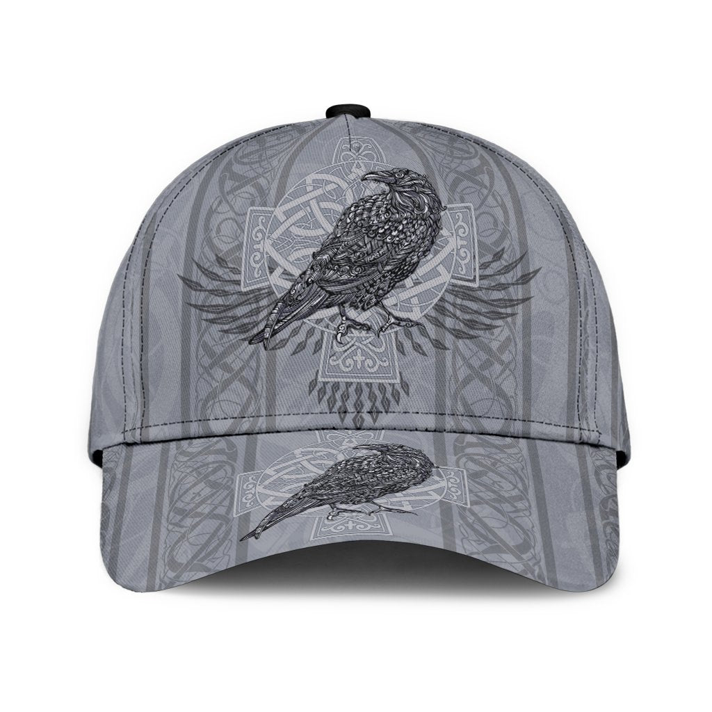 Viking Classic Cap Odin's Celtic Raven Scandinavian Tattoo RLT12