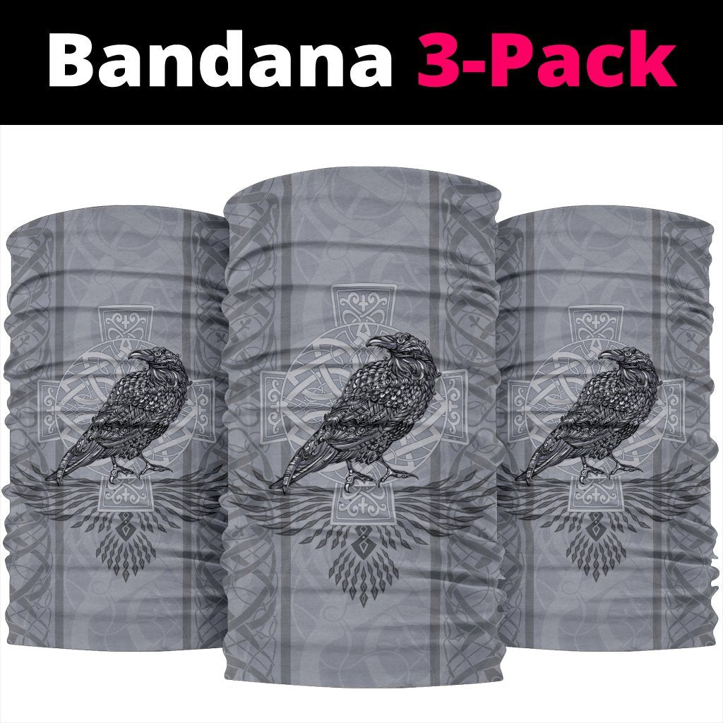 Viking Bandana 3 Pack Odin's Celtic Raven Scandinavian Tattoo Style RLT12