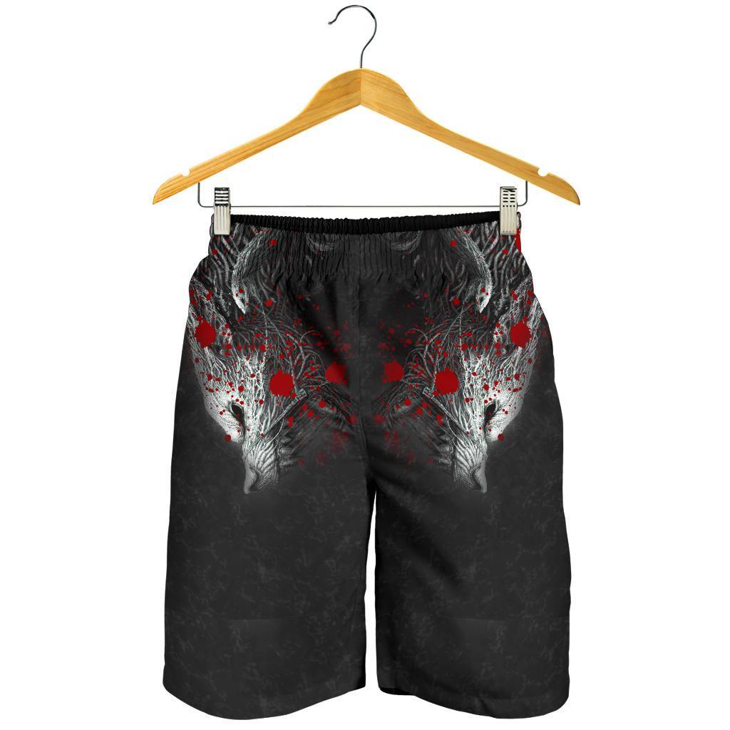 Viking All Over Print Men's Shorts Fenrir Blood RLT12