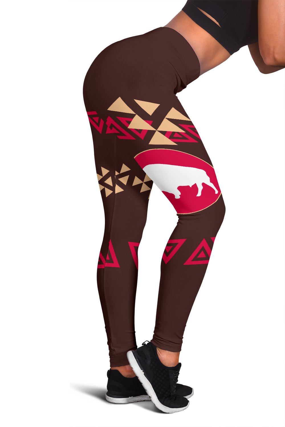 Brown Bison Native American Women's Leggings LT10