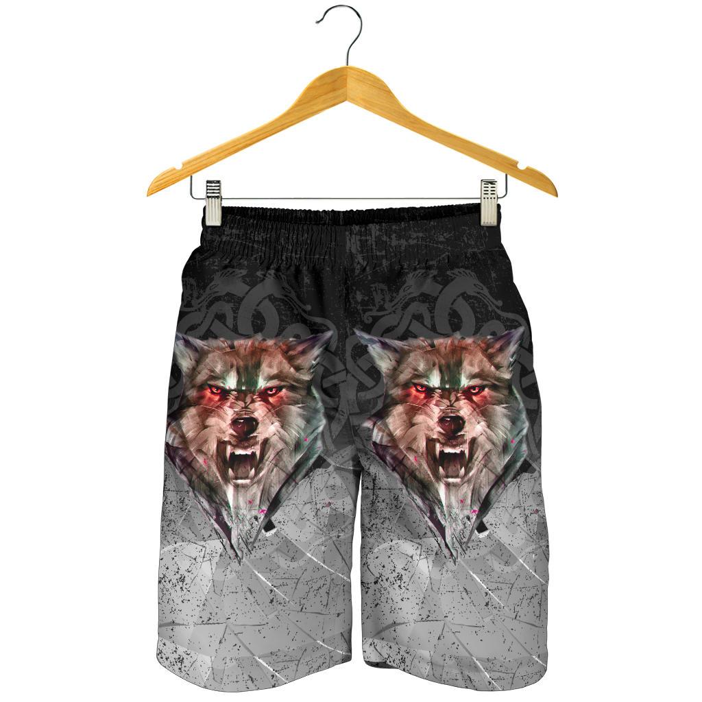 Viking All Over Print Men's Shorts Fenrir Norse Wolf RLT12