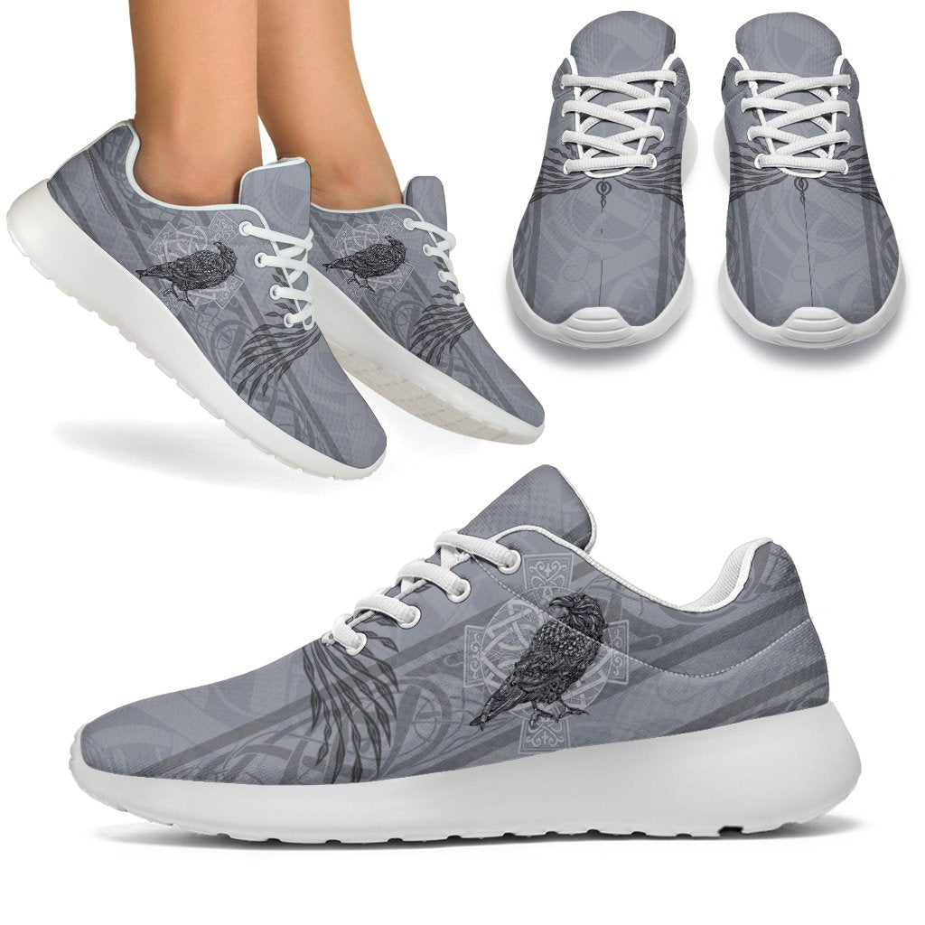 Viking Sport Sneakers - Odin's Celtic Raven - Scandinavian Tattoo RLT12