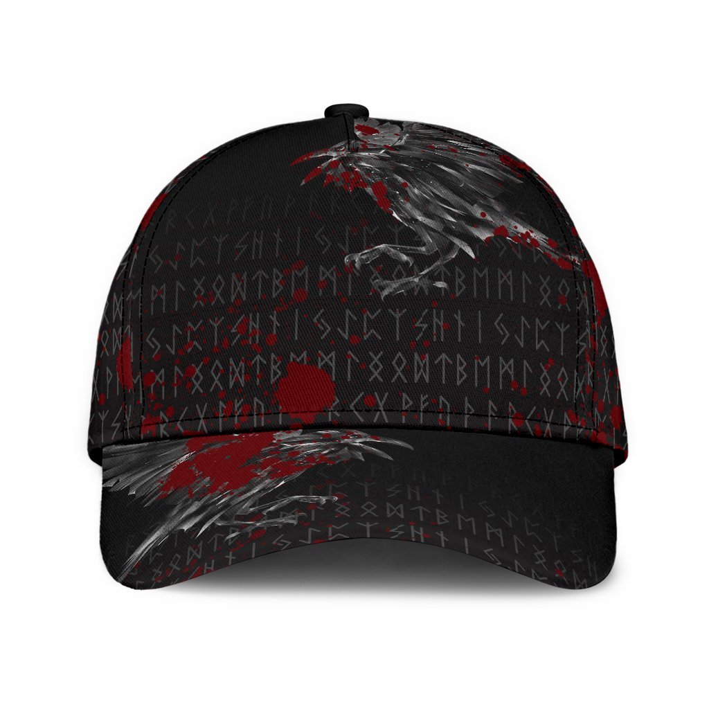 Viking Classic Cap The Raven Of Odin Rune Blood RLT12