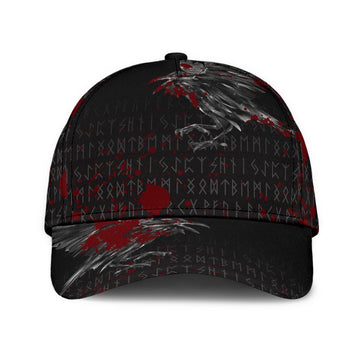 Viking Classic Cap The Raven Of Odin Rune Blood RLT12