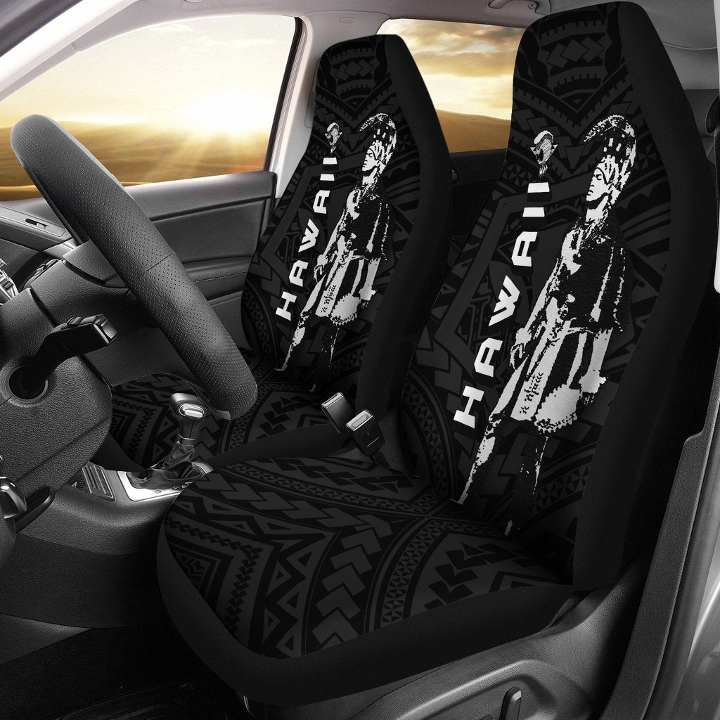 Hawaii Helmet Polynesian Kanaka Warrior Car Seat Covers