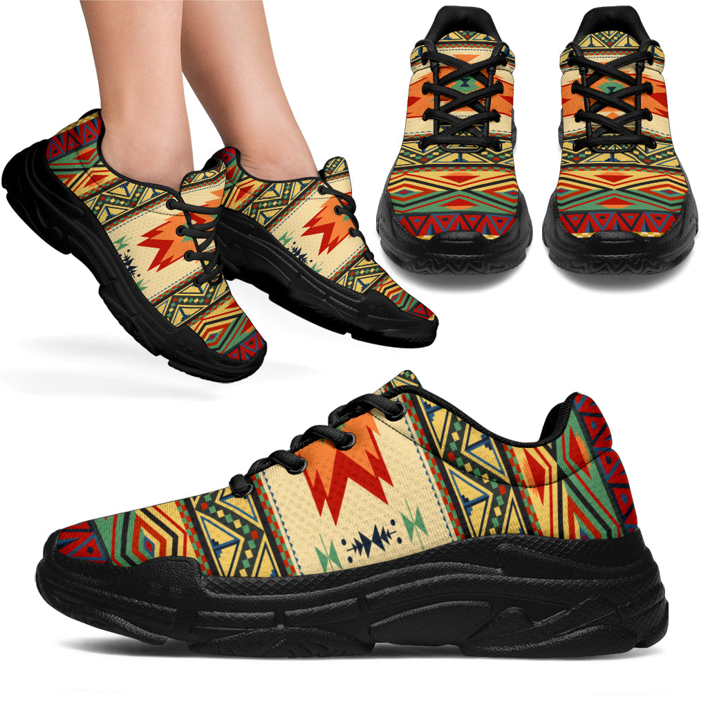 Native American Geometric Pattern Chunky Sneakers LT10