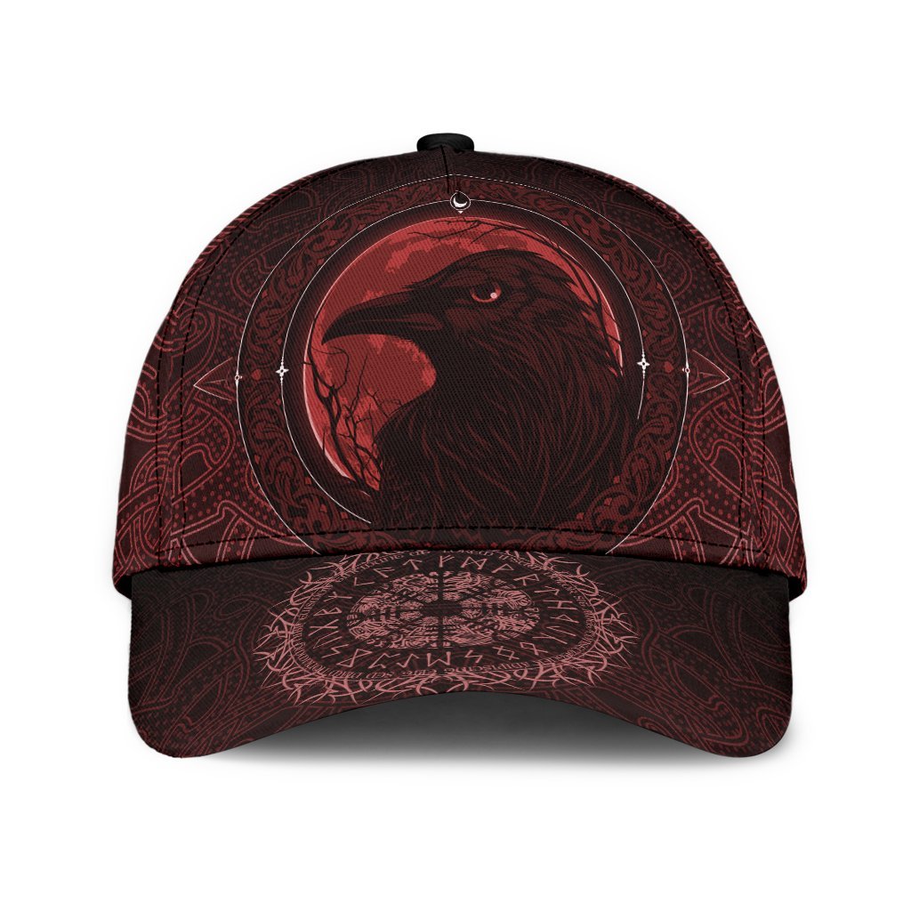 Viking Classic Cap, Ethnic Odin Raven Red RLT12